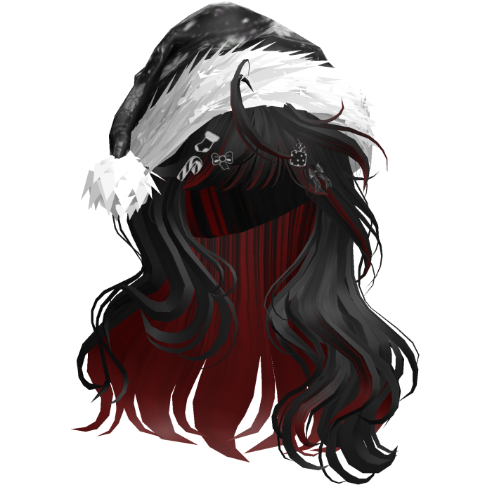 Lush Christmas Waves w/Santa Hat (Black&Red)