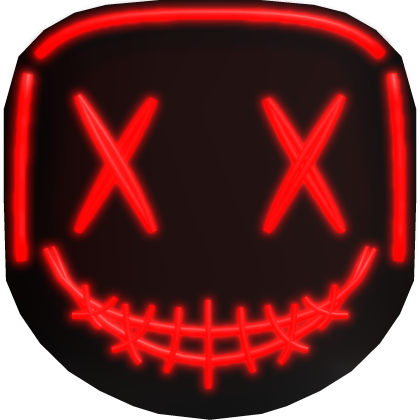 [GLOWING] halloween | red LED halloween mask Roblox item