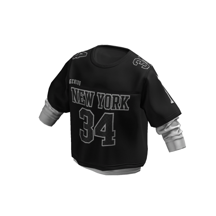 Black Layered Football Jersey