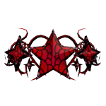 Red Butterfly Star Cyber Sigil Crown
