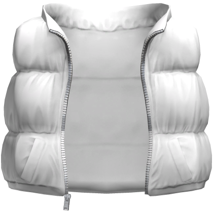 Puffer Vest White Alaska Jacket Cleezy Y2K 1.0 thumbnail