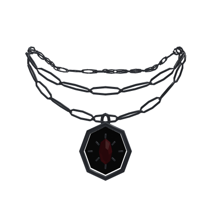 Compass Pendant - Gunmetal & Garnet