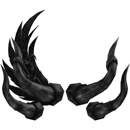 Gothic Dark Feathered Horns 