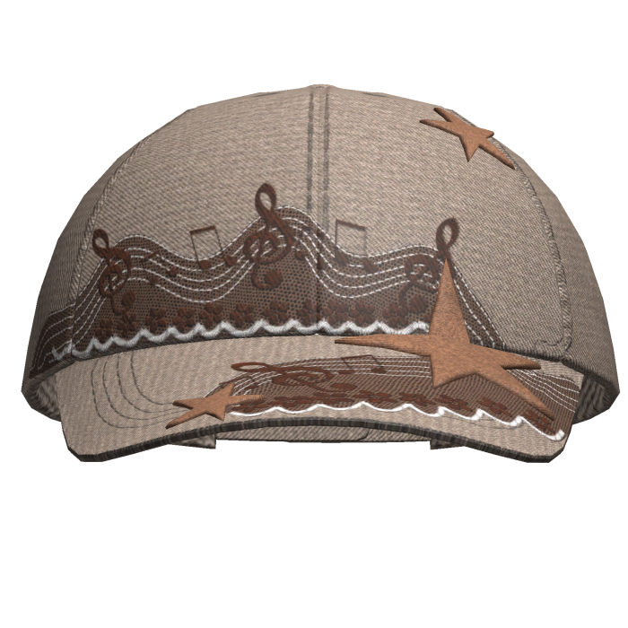 Musical Mori Kei Cap Faded Beige&Brown