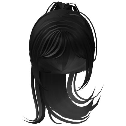 black messy high ponytail Roblox item