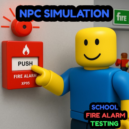 School Fire Alarm Testing official Roblox game thumbnail
