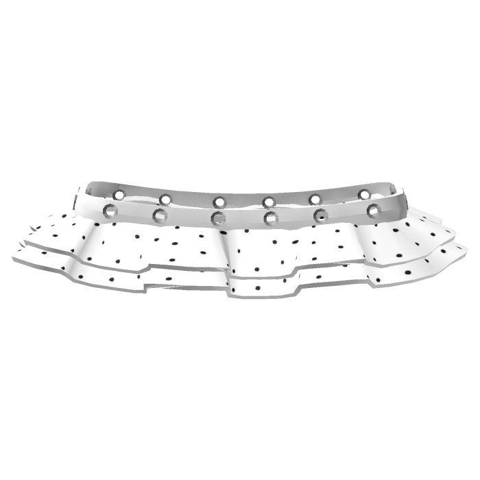 Y2K White Polka Grommet Skirt
