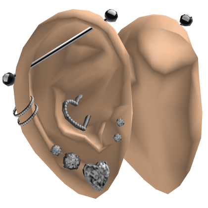 Diamond Heart Earring Stack V2