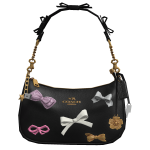 Coach Teri Shoulder Bag Black with Bow Charms
