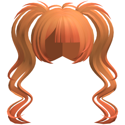 fluffy moe long swirly ponytails orange