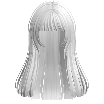 Long Straight Pretty Hime Cut Hair White Roblox item
