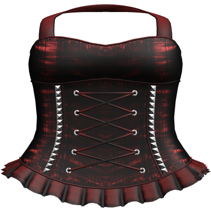 Gothic Red Plaid Dress