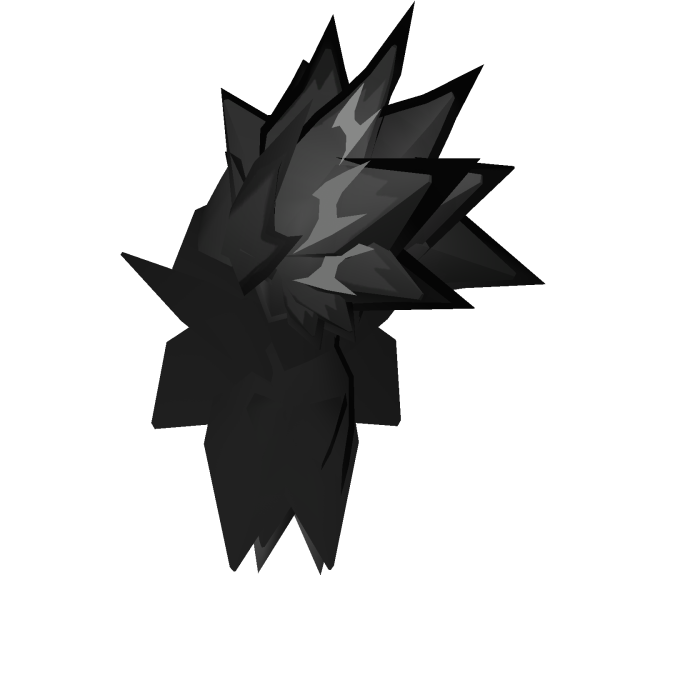 Black Furry Hair Tuft