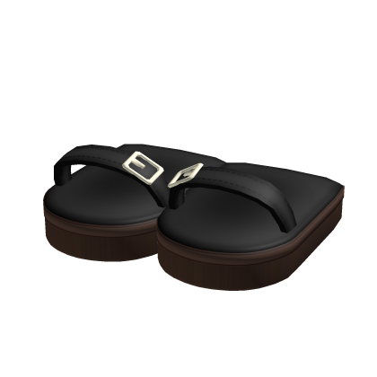 ♡ : black summer doll buckle platform sandals
