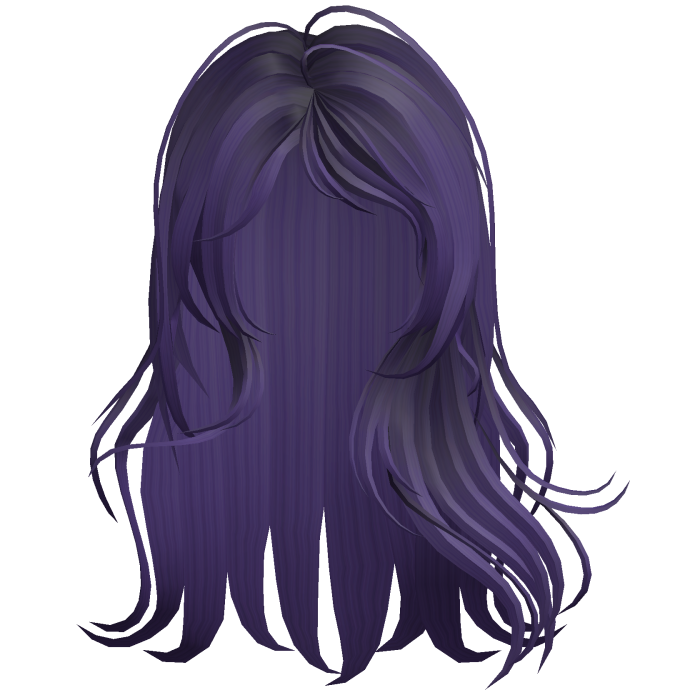 Purple Side-Swept Hair