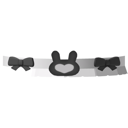 ♡ : black & white bunny collar 