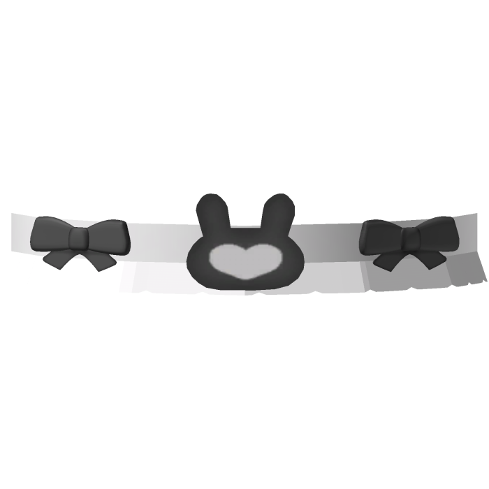 ♡ : black & white bunny collar 