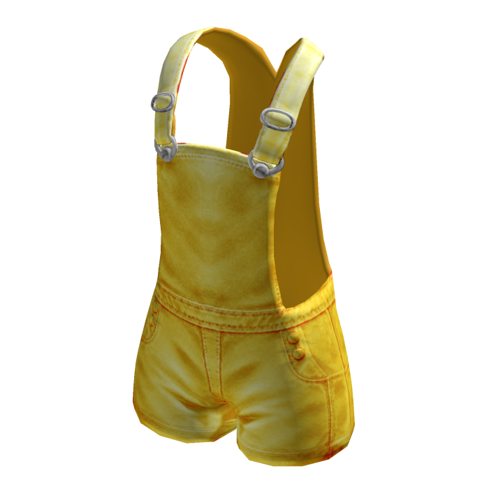 Yellow Overall Shorts