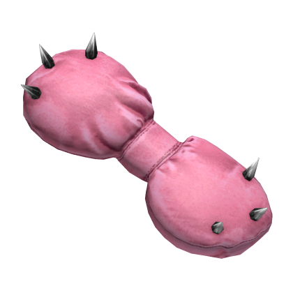 pink spike leather hair bow Roblox item