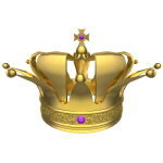 Gold Crown Purple  Diamonds