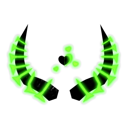 (Emissive) Glowing Green/Black Animated Heart Horn