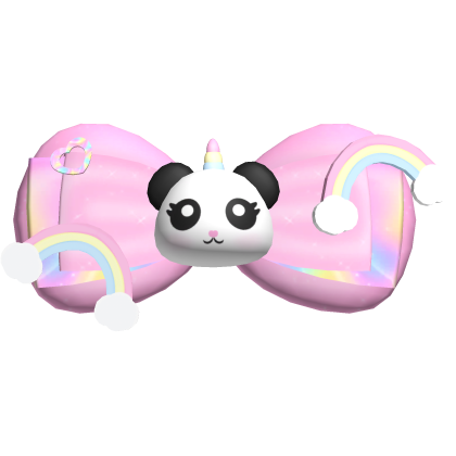 cute kawaii pandicorn rainbow tweencore bow