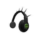 Neon Green Logo Spike Headphones