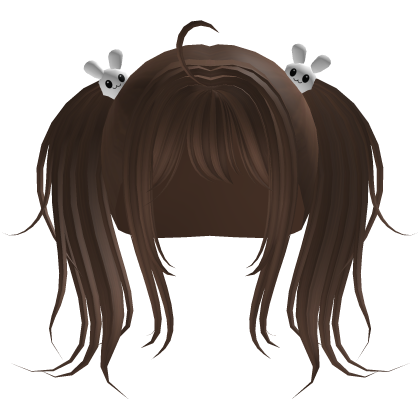 Brown Kawaii Pigtails Hair Roblox item