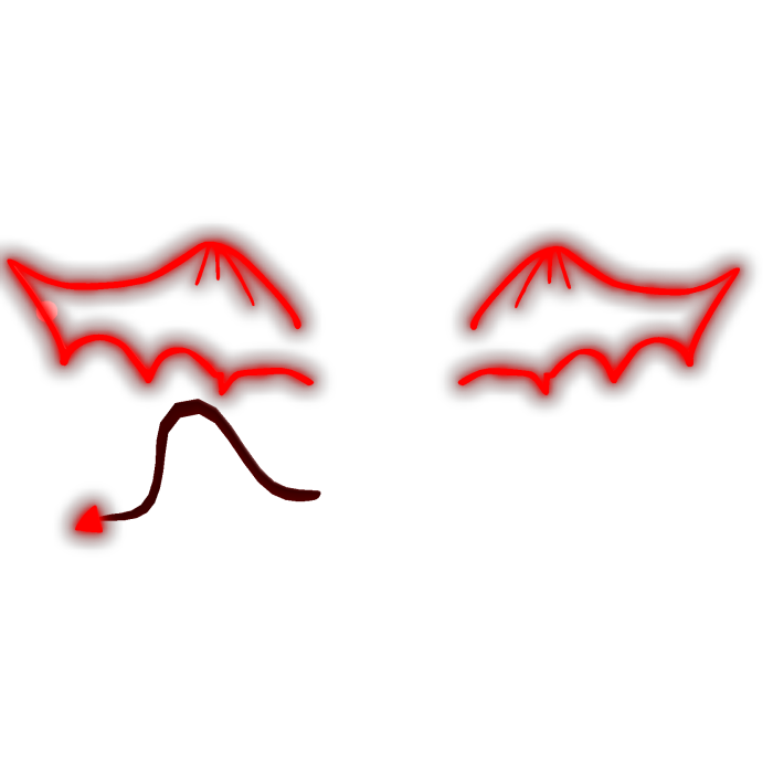 [EMISSIVE] Cute Devil Wings & Tail Halloween