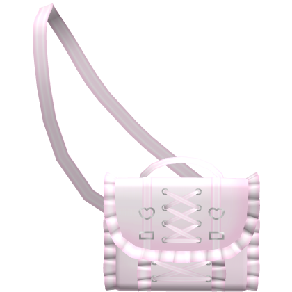 kawaii ruffled pink letter waist bag 3.0 Roblox item