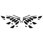 Sci-Fi Diamond back wings - Black