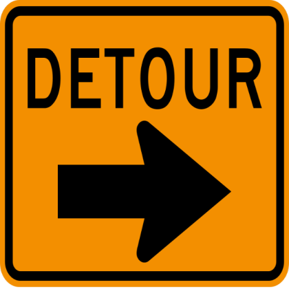 Detour Right Sign Roblox decal