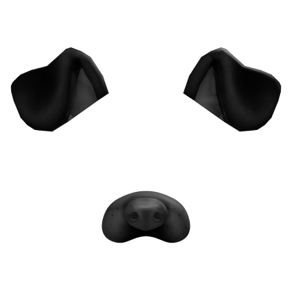 cute kawaii black puppy face filter