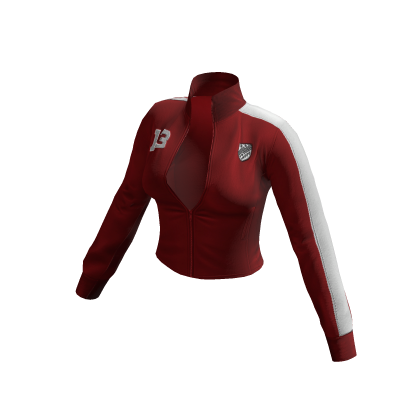 Jayda Zip-Up Track Jacket (Red) thumbnail