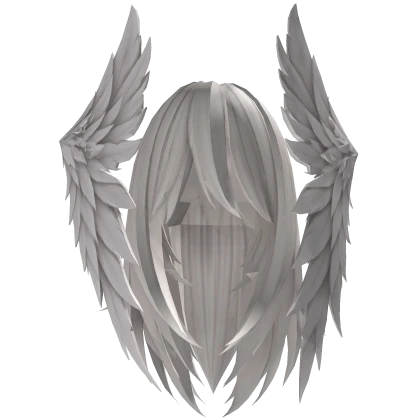 Angelic Divine White Winged Hair  Roblox item render