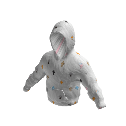 White Cross Patch Hoodie