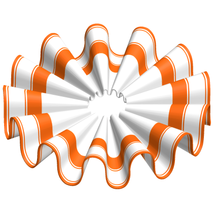 Orange and White Clown Jester Ruffles Roblox item