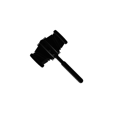 Holdable Black Darkheart Banhammer - R15 only Roblox item