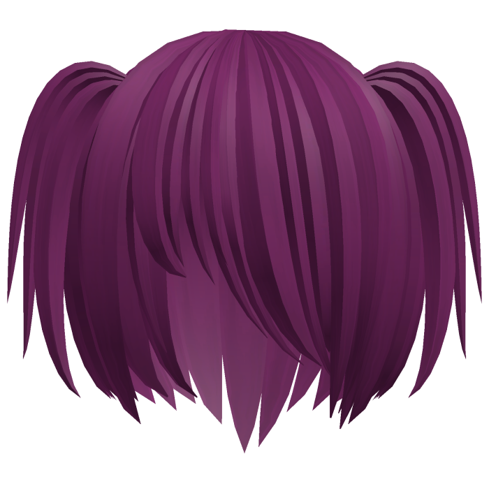 ノ_< magenta shy messy scene bob
