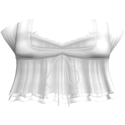 pretty gothic ruffled blouse w tank top white