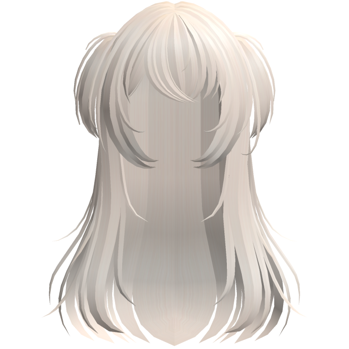 shy wispy layered hair w/ pigtails light blonde