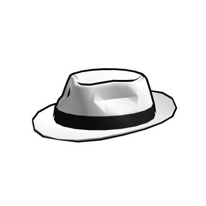 Cartoony White Fedora Roblox item