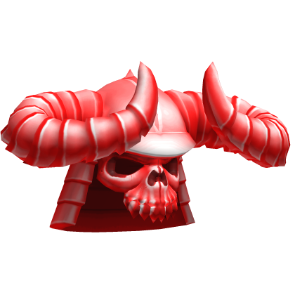 Flaming Pink Horned Helmet Addon - Red Roblox item