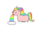 over rainbow unicorn