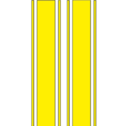 yellow racing stripes