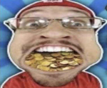 coin man eats coins