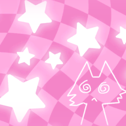 Pink Y2K Cat w/ Stars