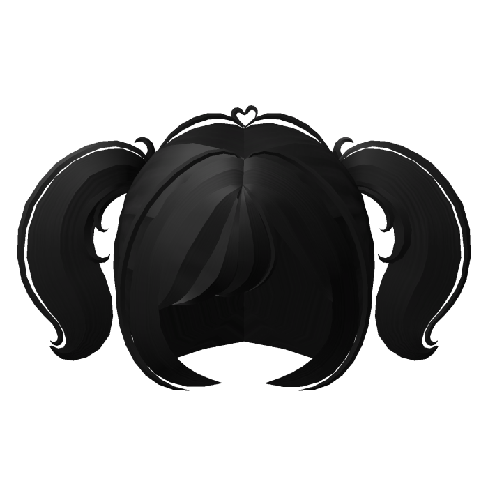 . ‿ ♡ silly baby mini heart pigtails black