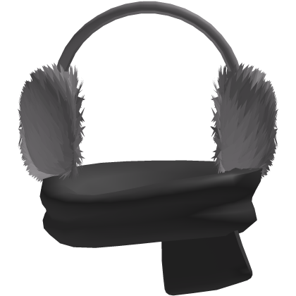 Winter Light Gray Fur Earmuffs + Cozy Gray Scarf Roblox item