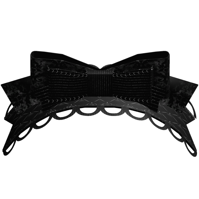 𑣲 sweet egl lace bow headdress black